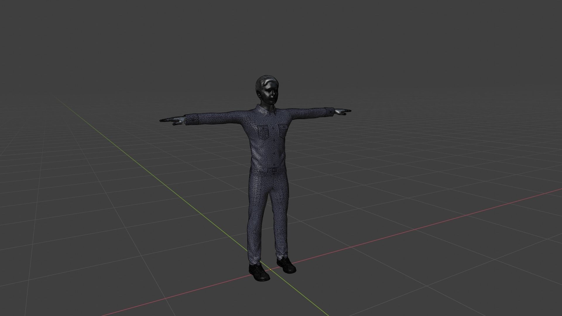 Realistic Character Male Low-poly 3D model_6