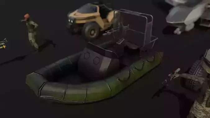 Military  low props Low-poly 3D model