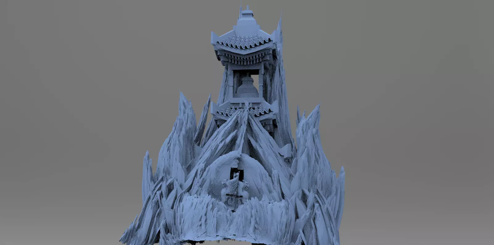 Warlock Dark Cliffs Dome 1  3D model_0