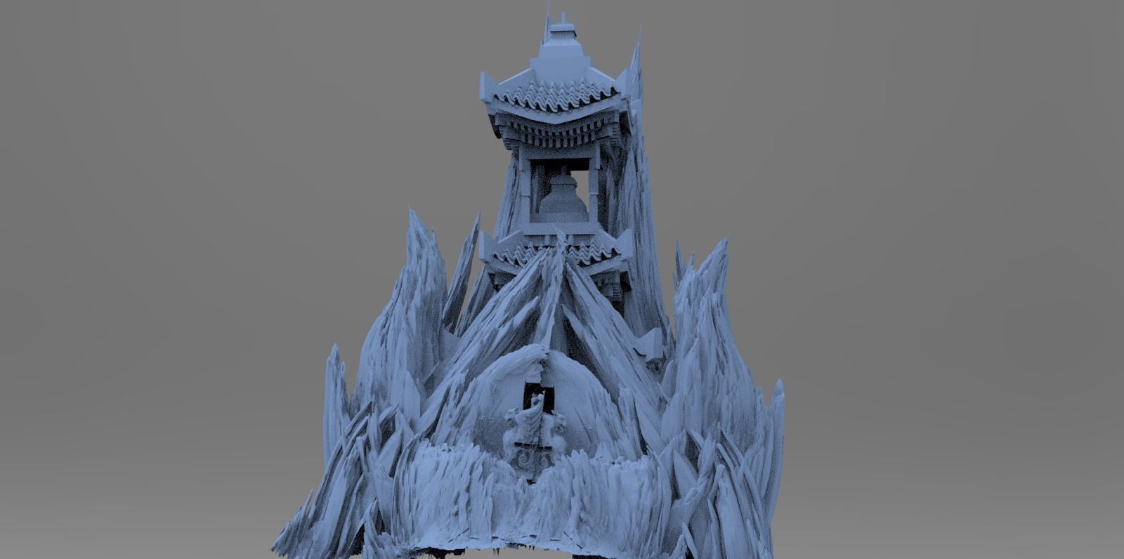 Warlock Dark Cliffs Dome 1  3D model_1