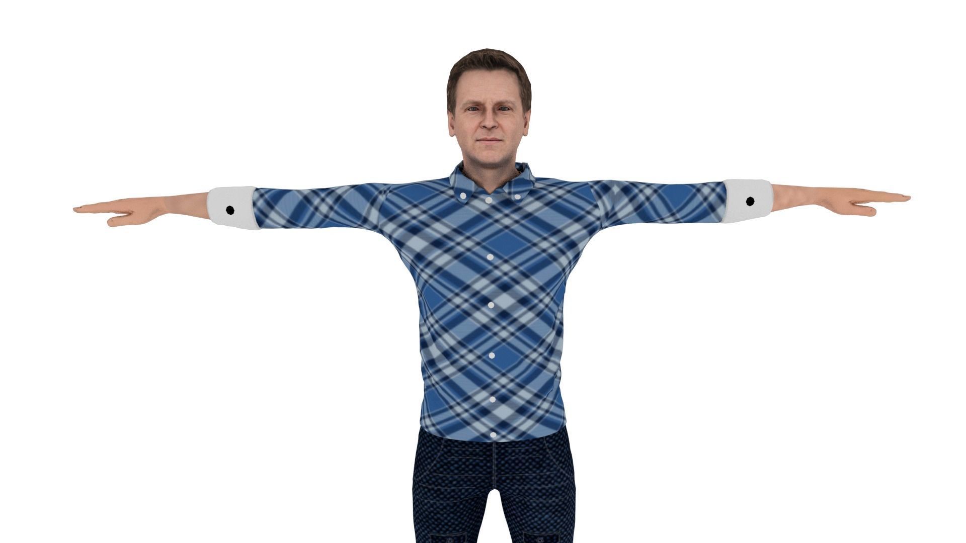 Character Low-poly 3D model_2