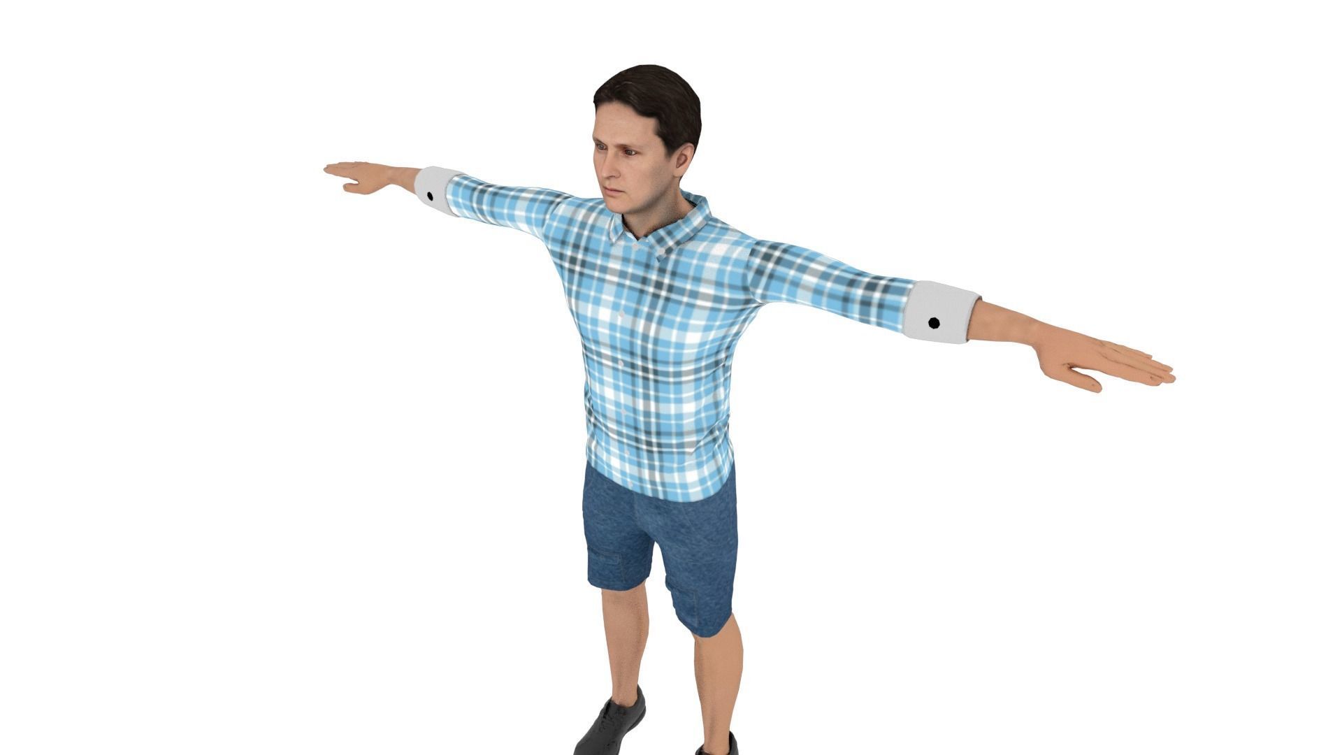 Character Low-poly 3D model_3