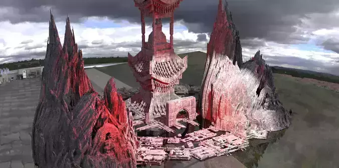 Warlock Dark Tower Kitbash  3D model