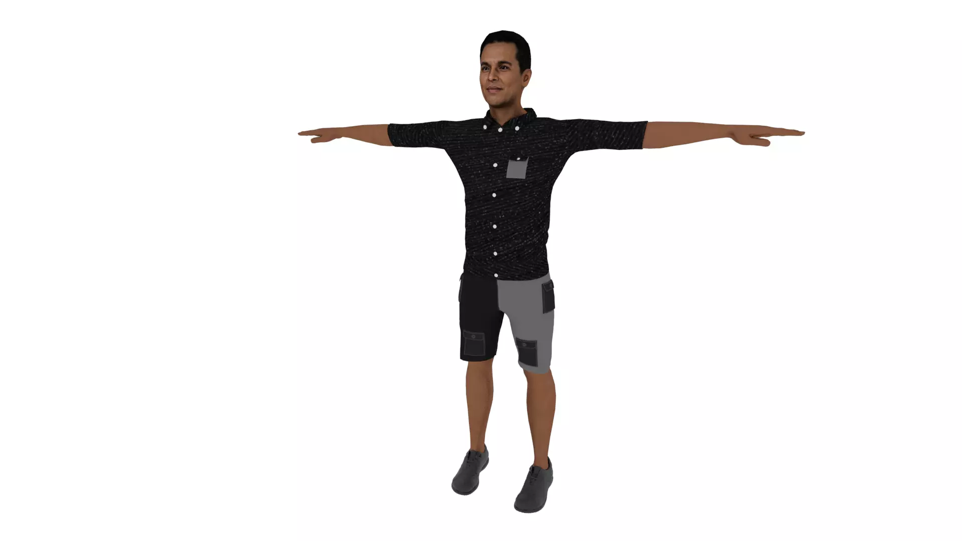 Character Low-poly 3D model_0