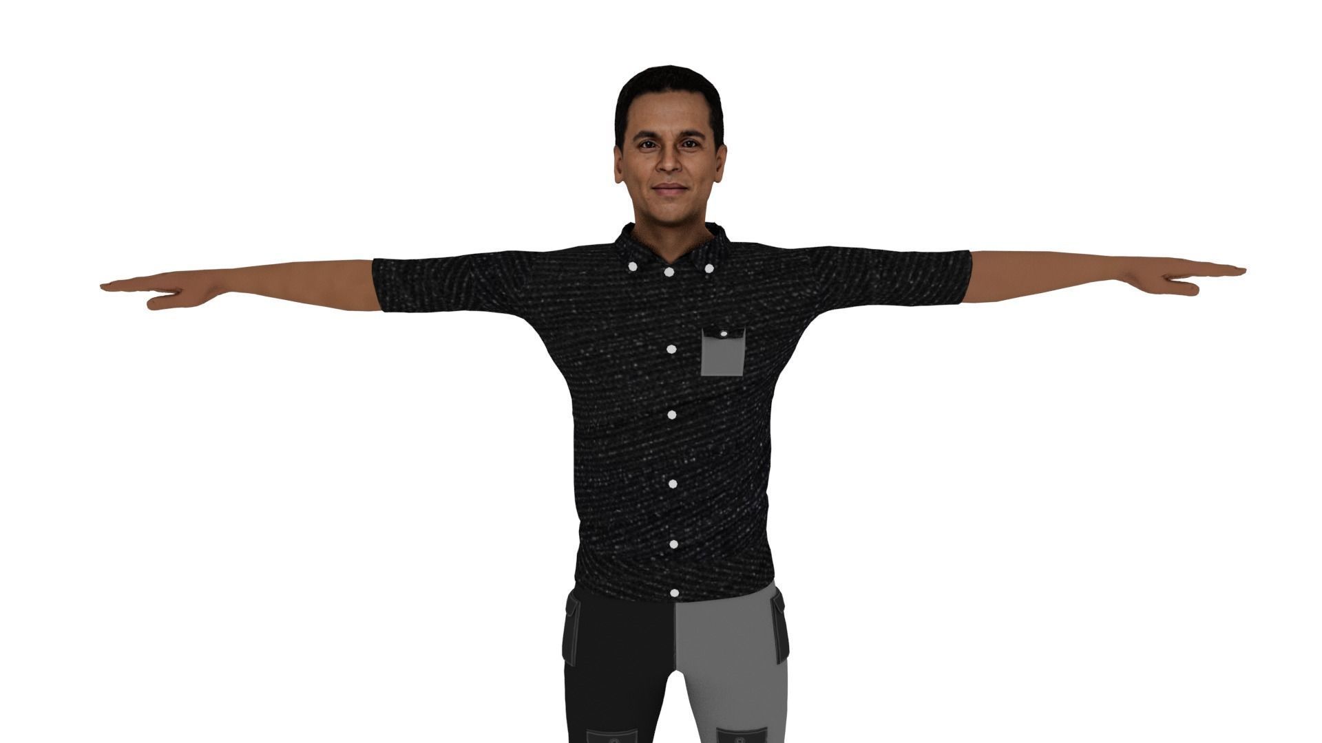 Character Low-poly 3D model_2