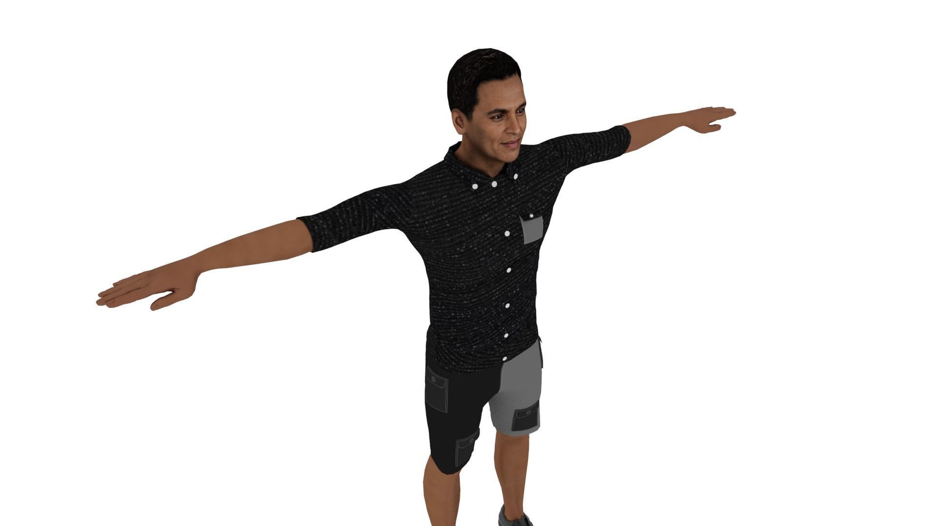 Character Low-poly 3D model_4