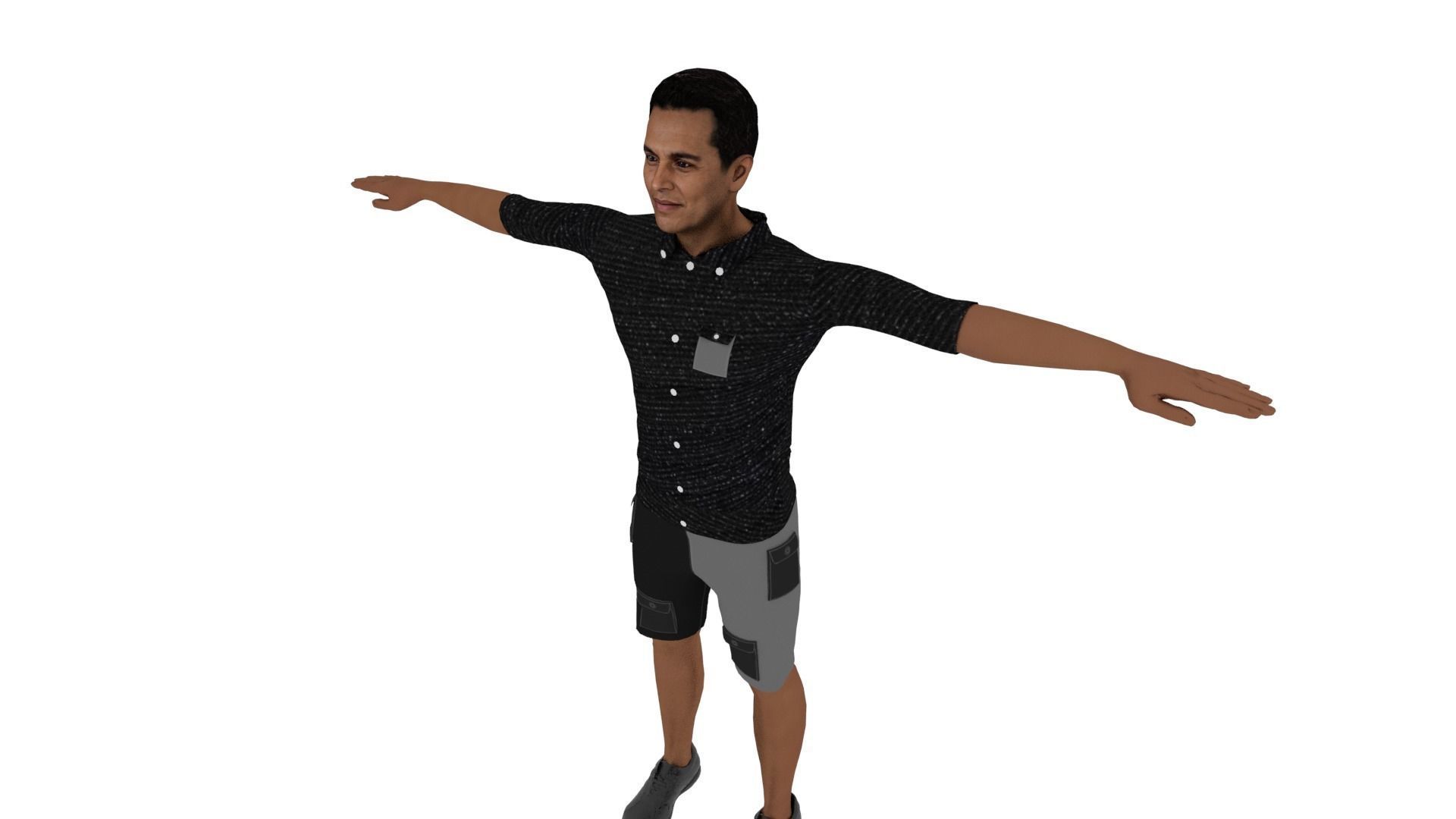 Character Low-poly 3D model_3