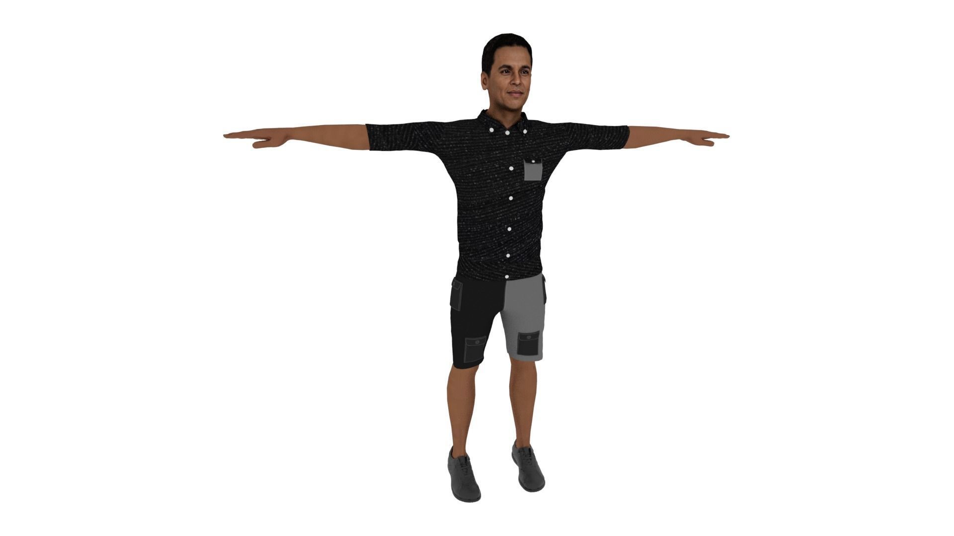 Character Low-poly 3D model_5