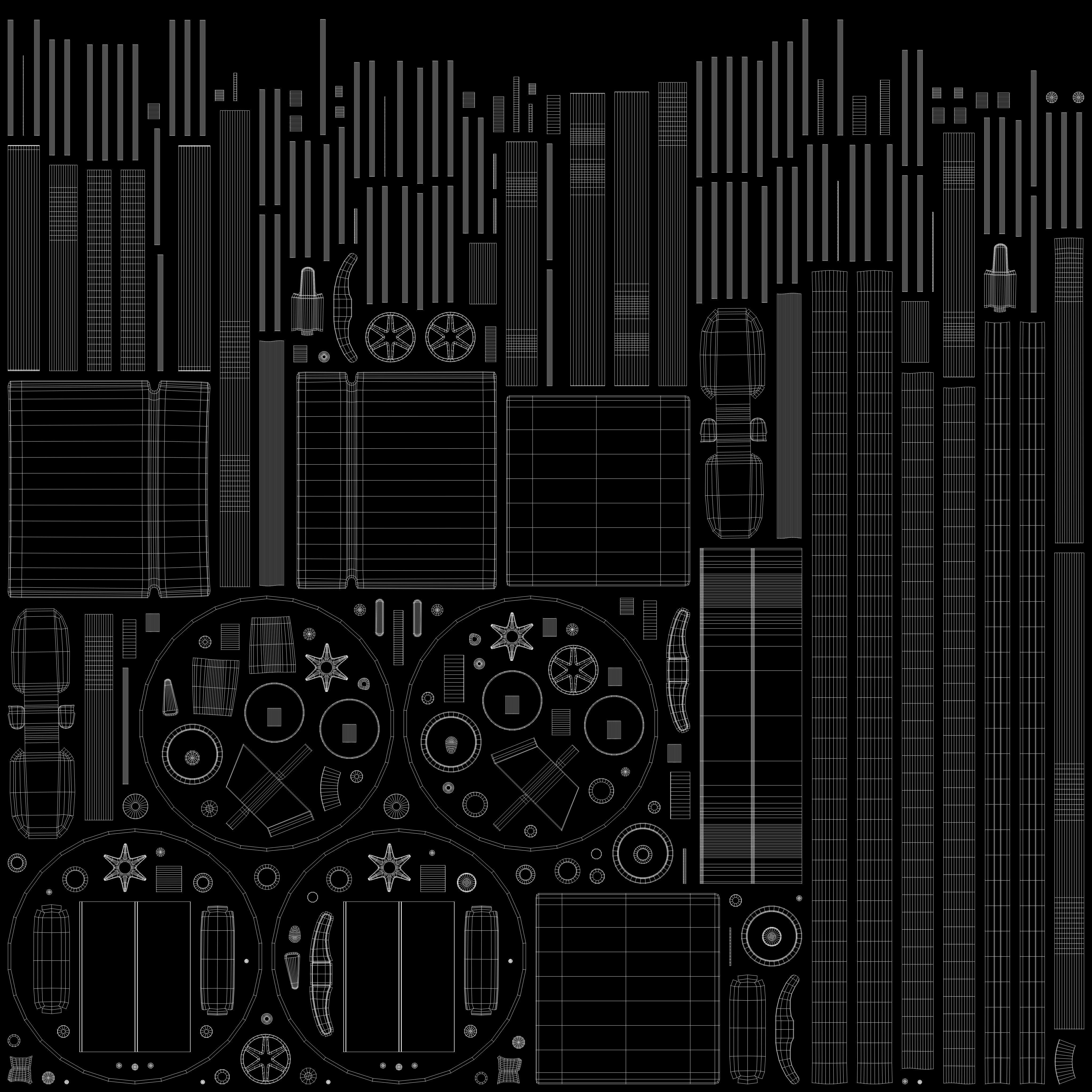Weelchair Low-poly 3D model_12