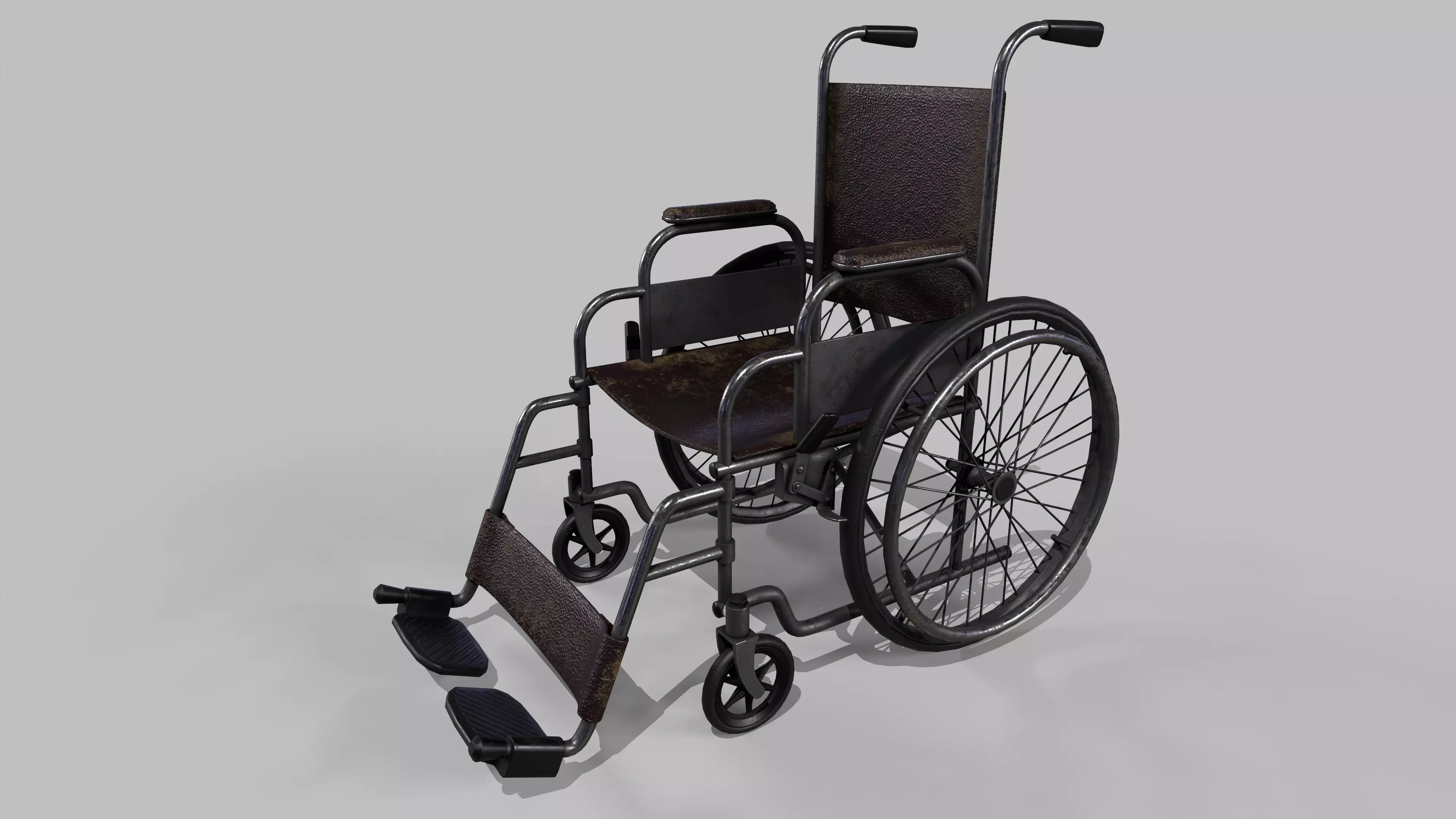 Weelchair Low-poly 3D model_0