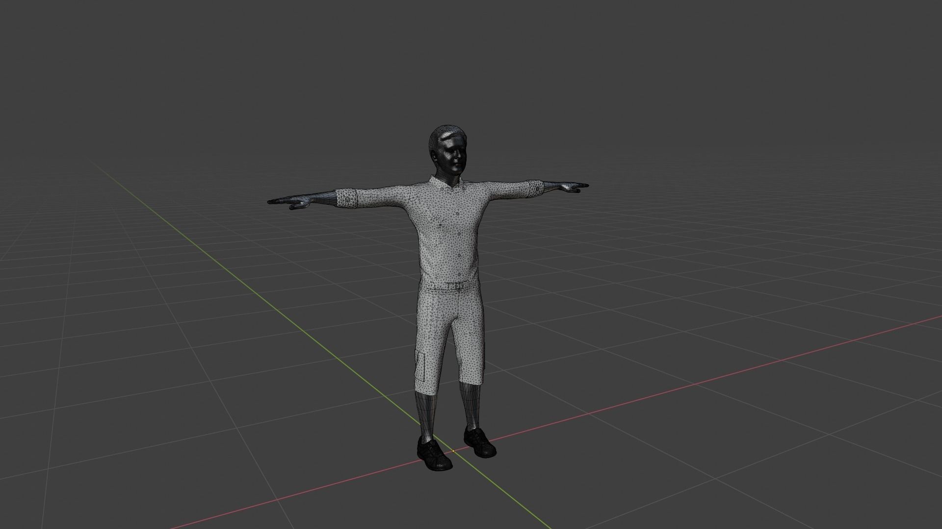 Character Man Low-poly 3D model_6