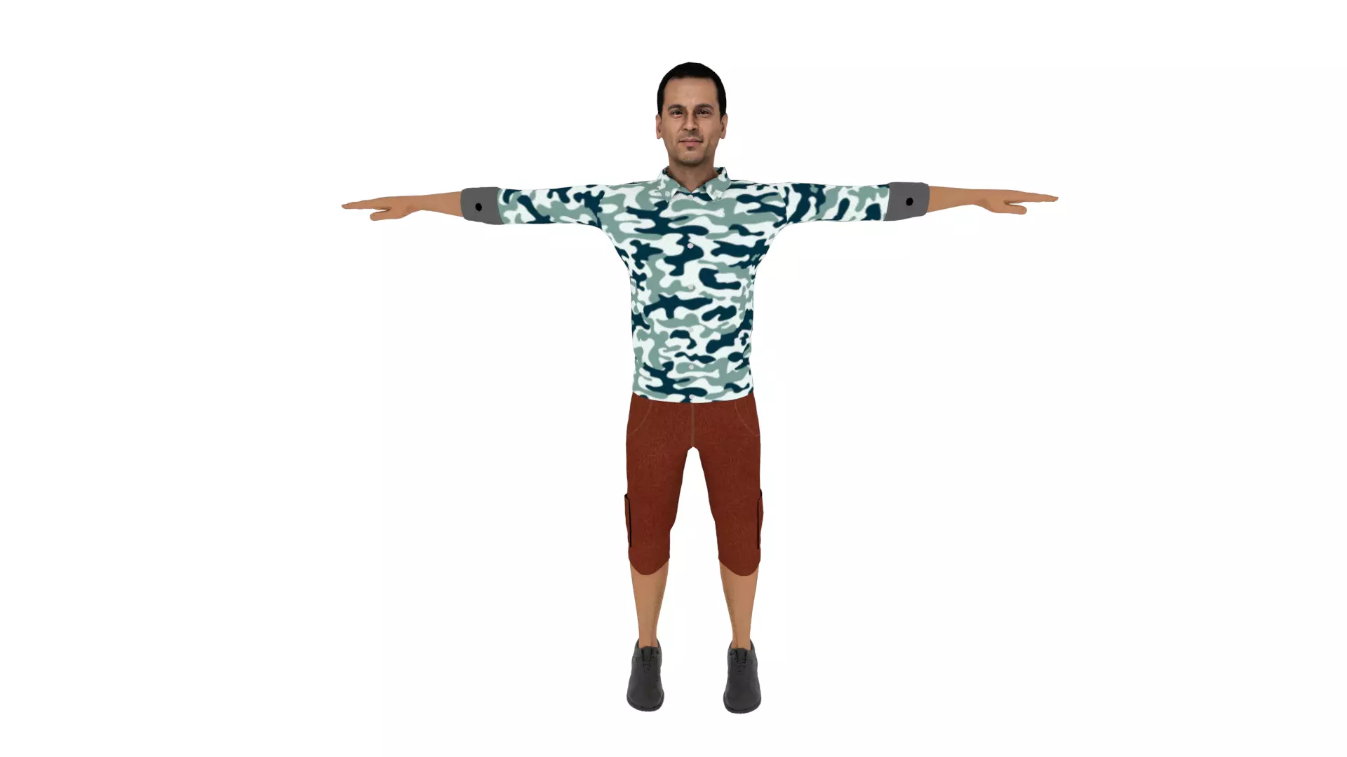 Character Man Low-poly 3D model_0