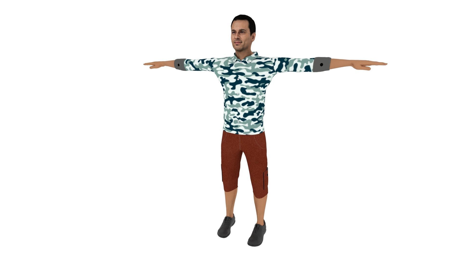 Character Man Low-poly 3D model_1