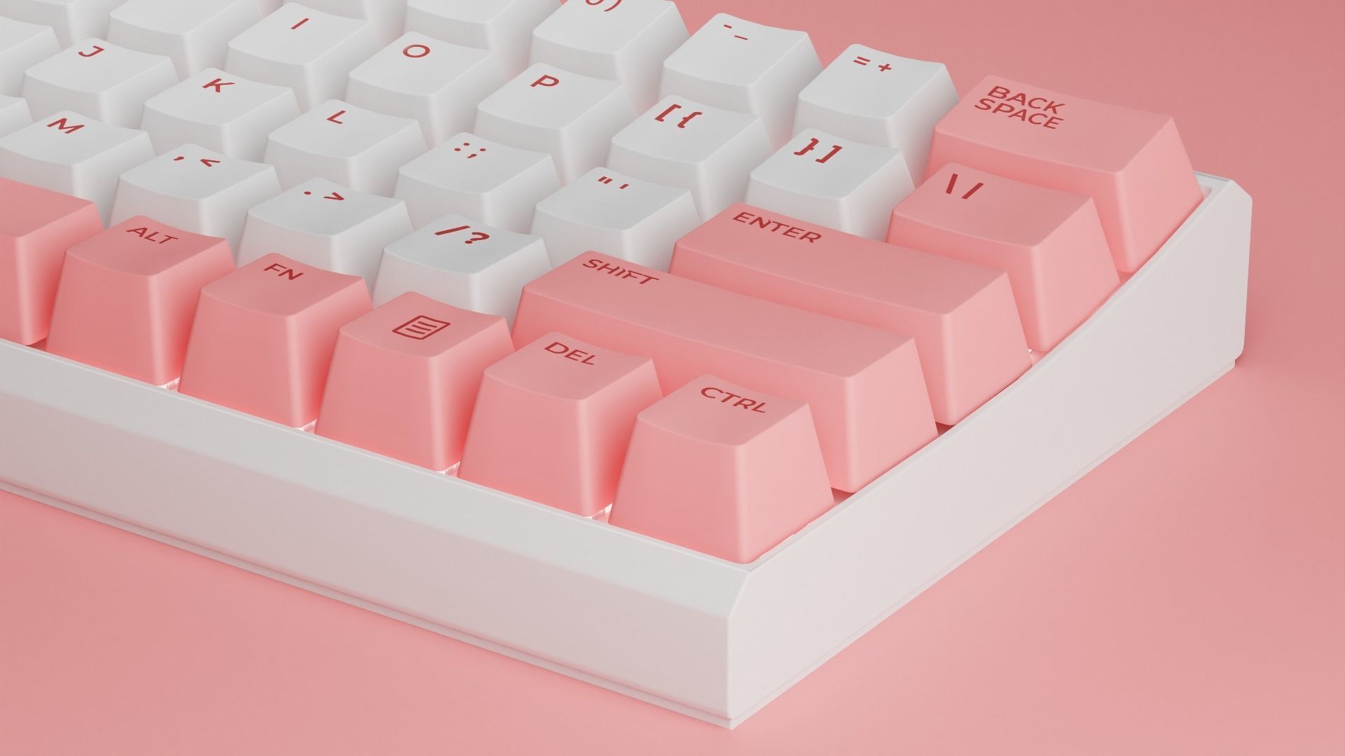 Wireless Mechanical Keyboard - Blender Low-poly 3D model_9