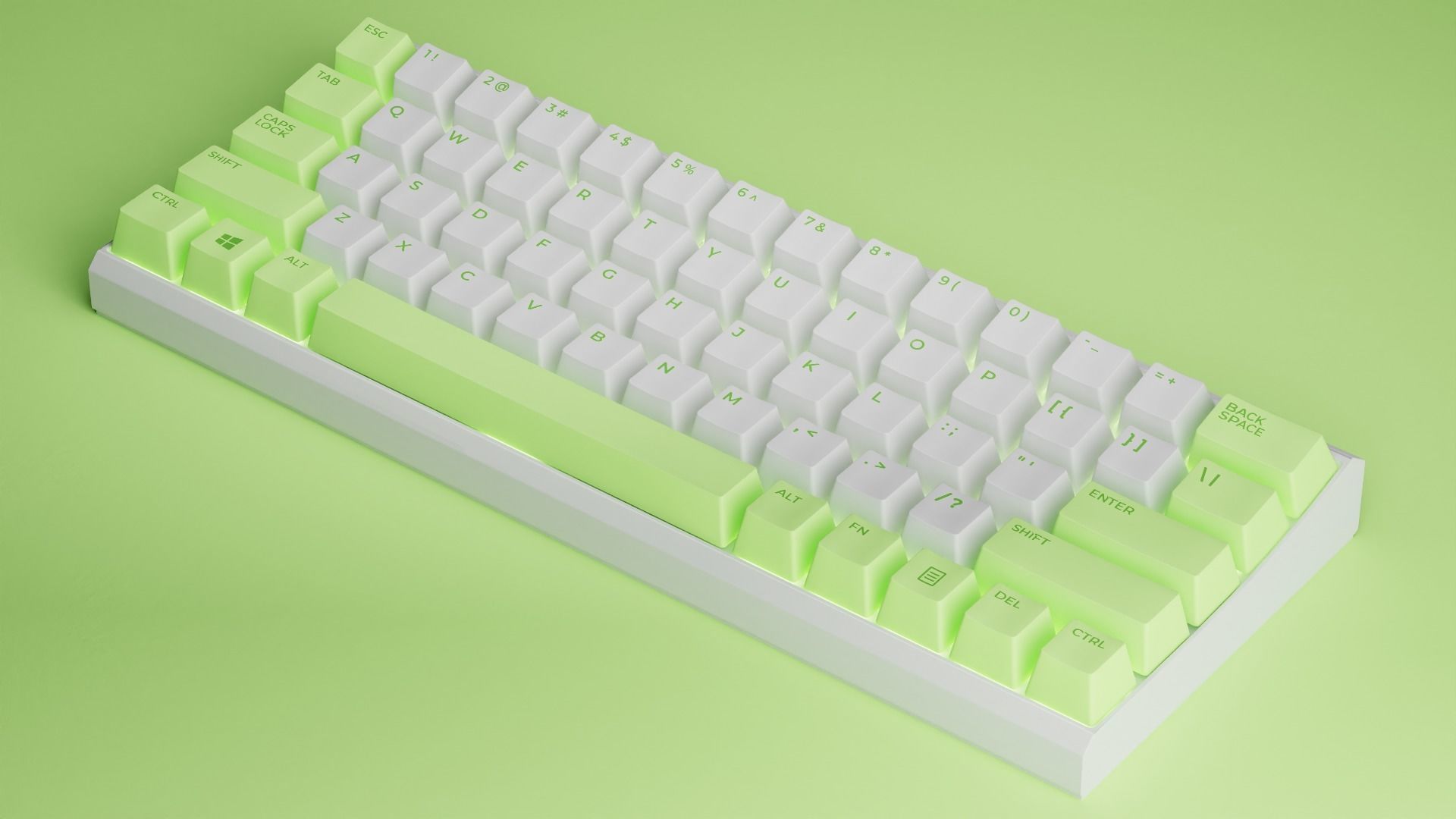 Wireless Mechanical Keyboard - Blender Low-poly 3D model_5
