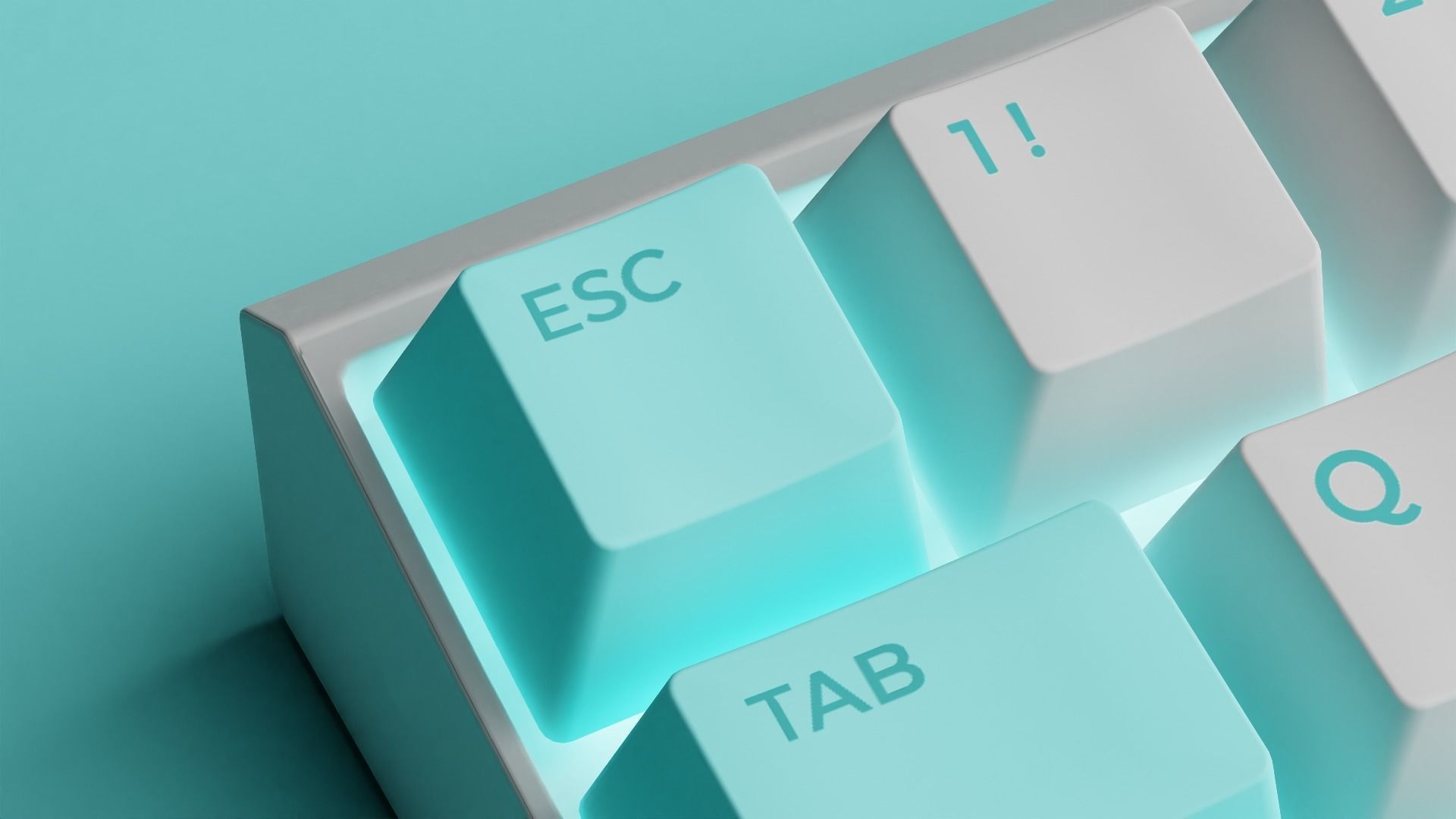 Wireless Mechanical Keyboard - Blender Low-poly 3D model_4