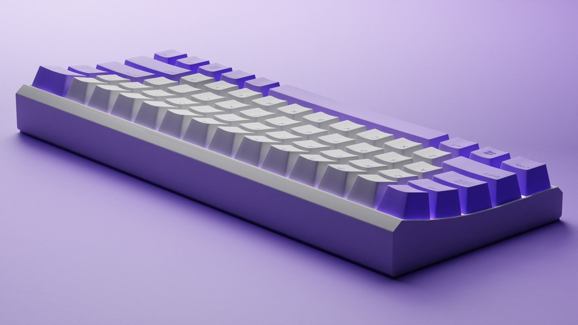 Wireless Mechanical Keyboard - Blender Low-poly 3D model_8