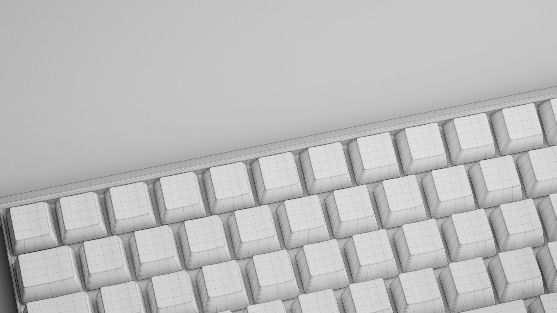 Wireless Mechanical Keyboard - Blender Low-poly 3D model_12