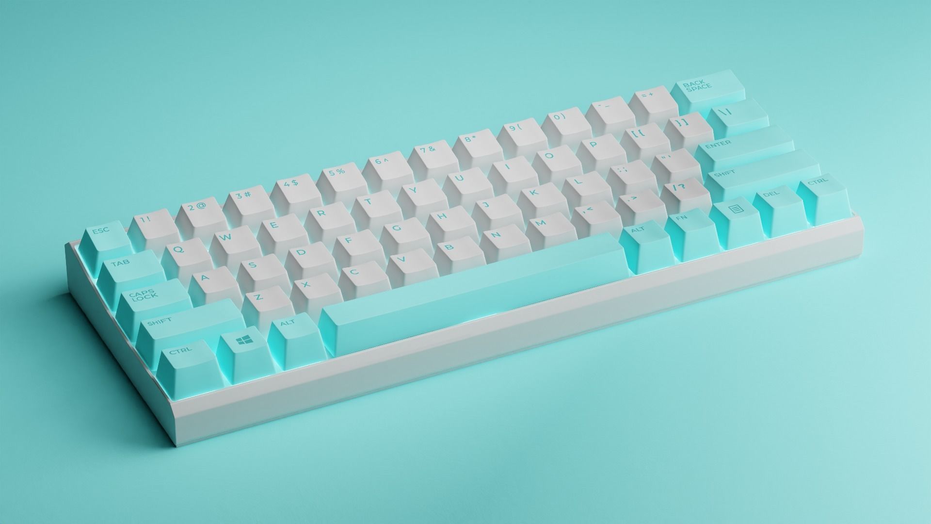 Wireless Mechanical Keyboard - Blender Low-poly 3D model_3