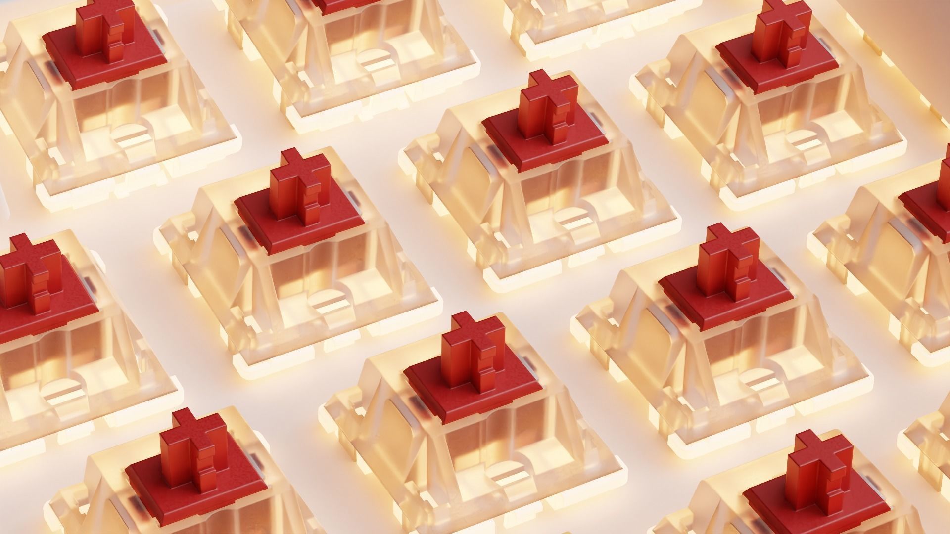 Wireless Mechanical Keyboard - Blender Low-poly 3D model_2