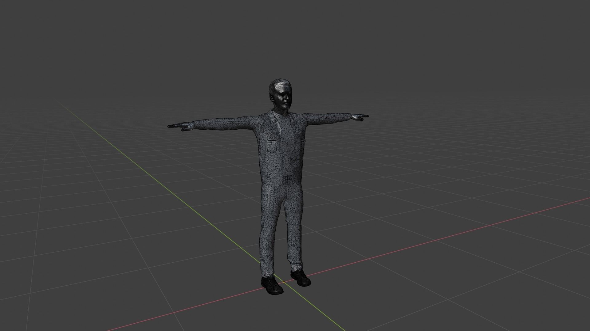 Character Man Low-poly 3D model_6