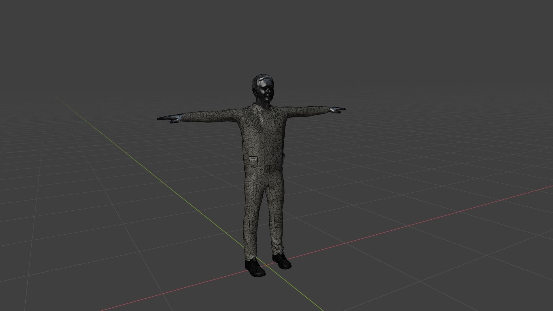 Character Man Low-poly 3D model_6