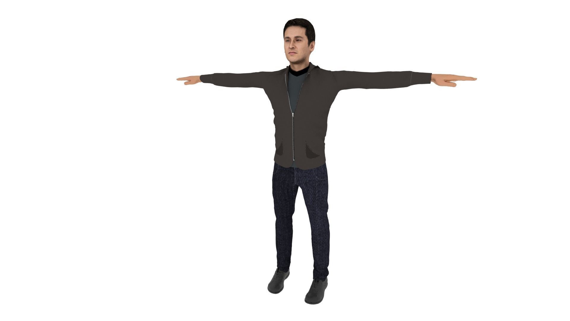 Character Man Low-poly 3D model_1