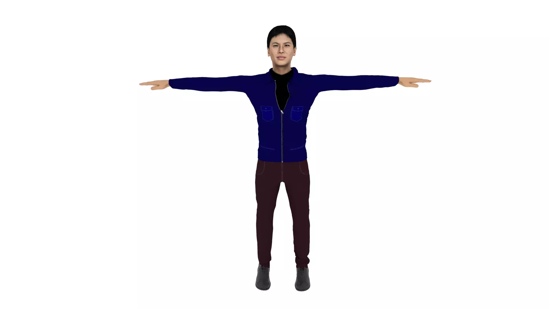 Character Man Low-poly 3D model_0