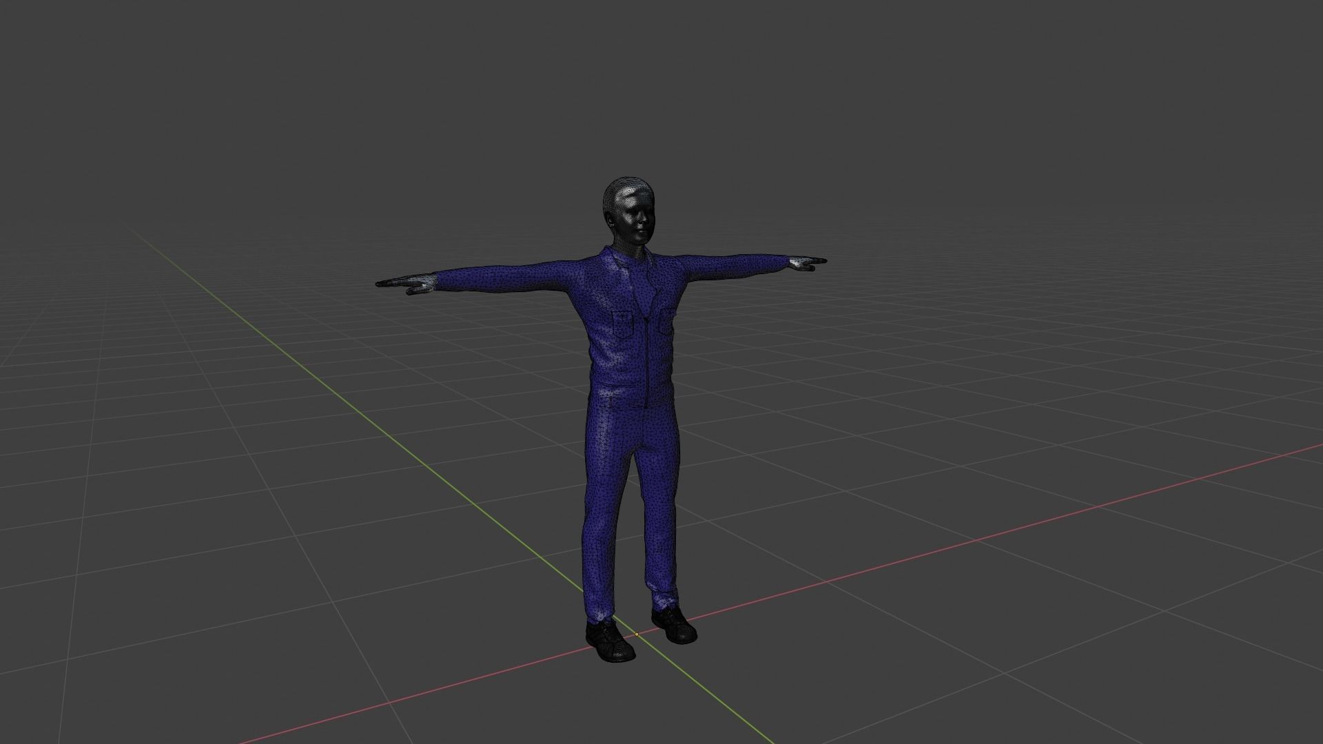 Character Man Low-poly 3D model_6