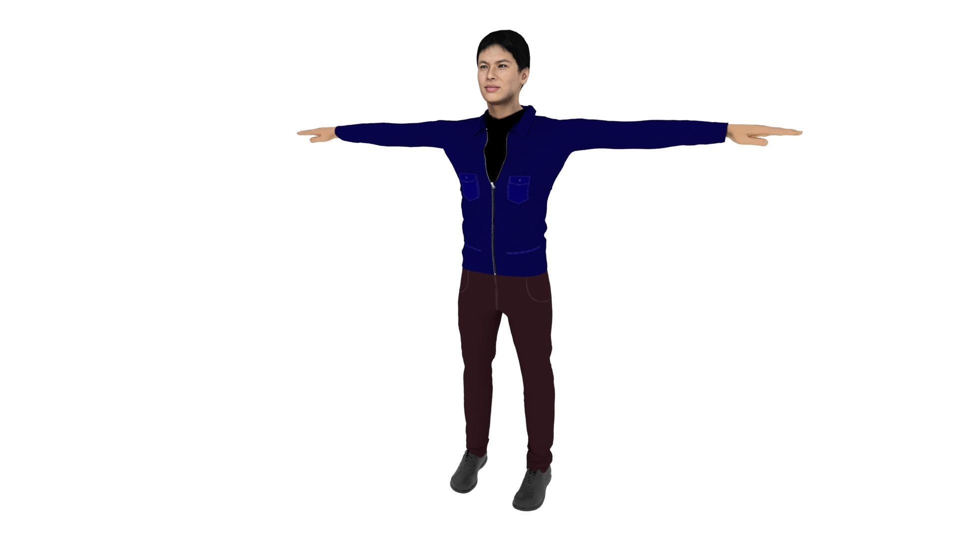 Character Man Low-poly 3D model_1