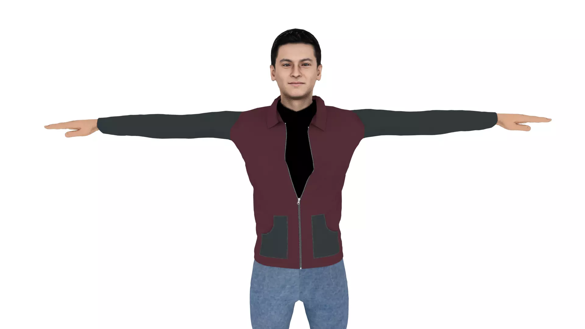 Realistic Character Low-poly 3D model_0