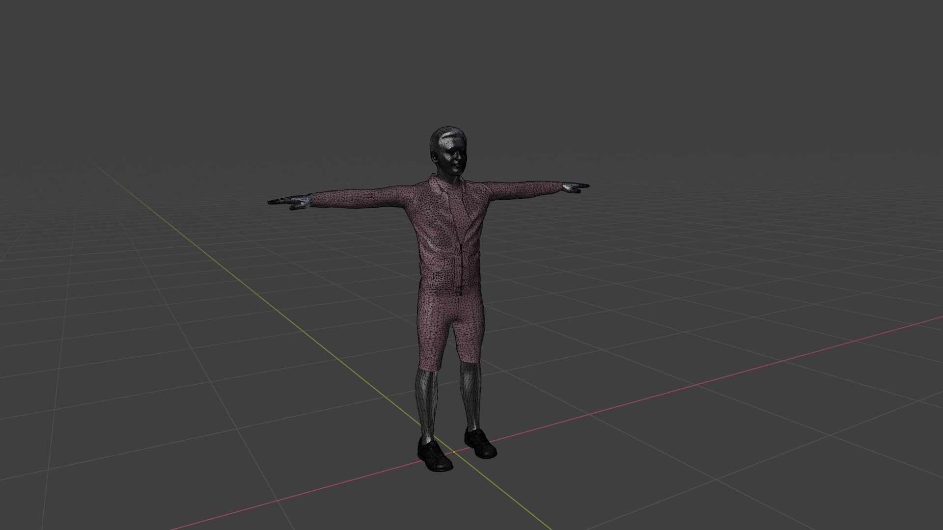 Realistic Character Low-poly 3D model_6