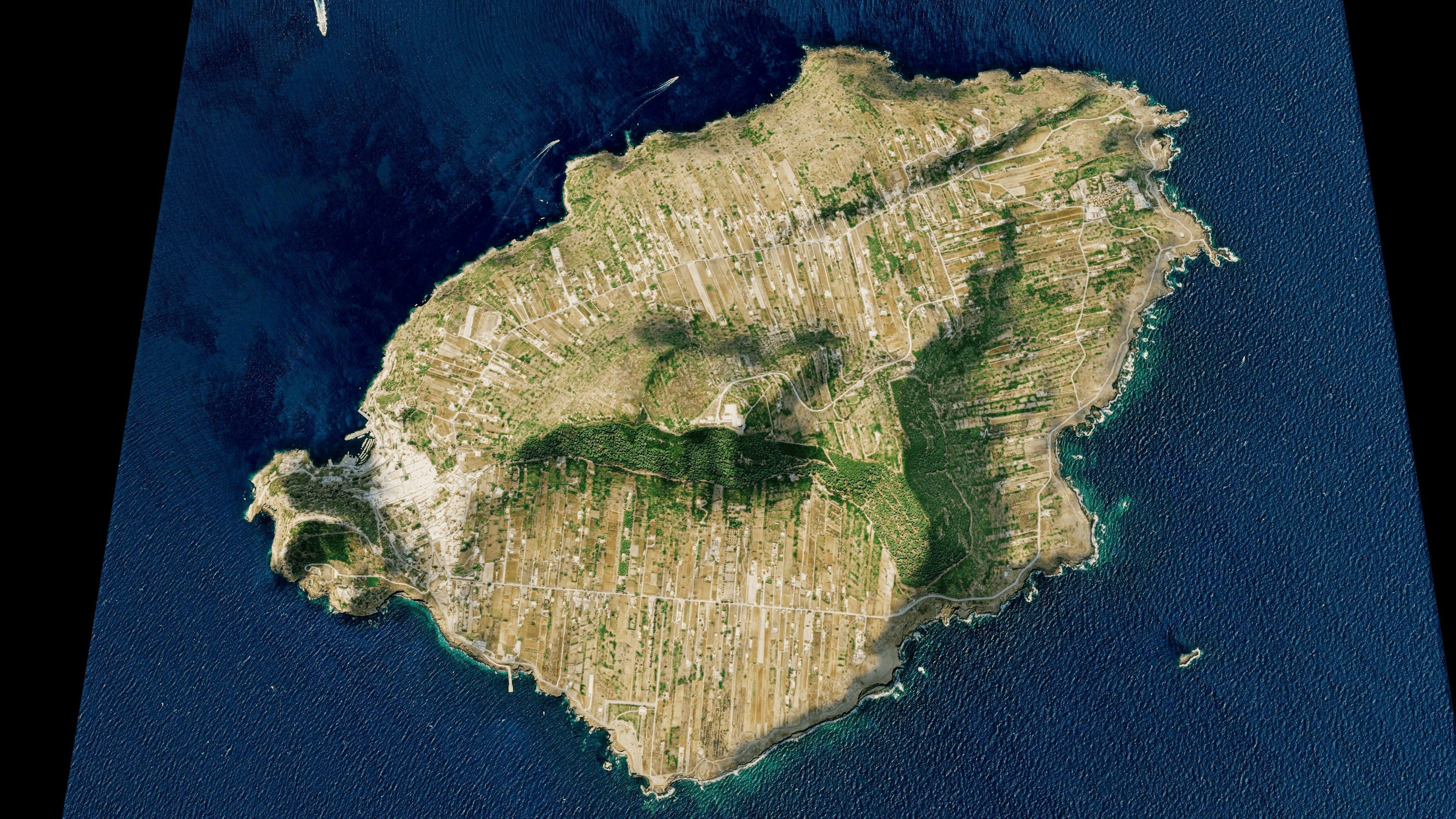 Ustica island full 3d model terrain 3D model_10