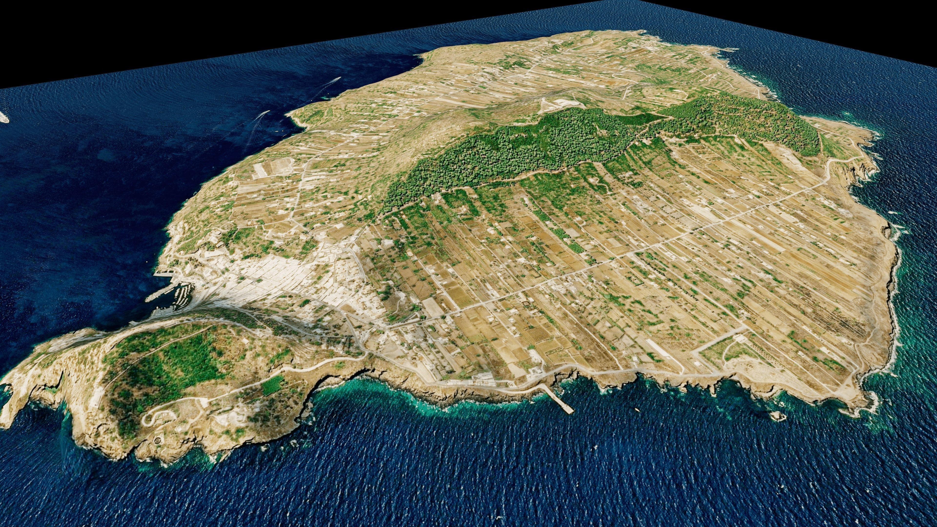 Ustica island full 3d model terrain 3D model_9