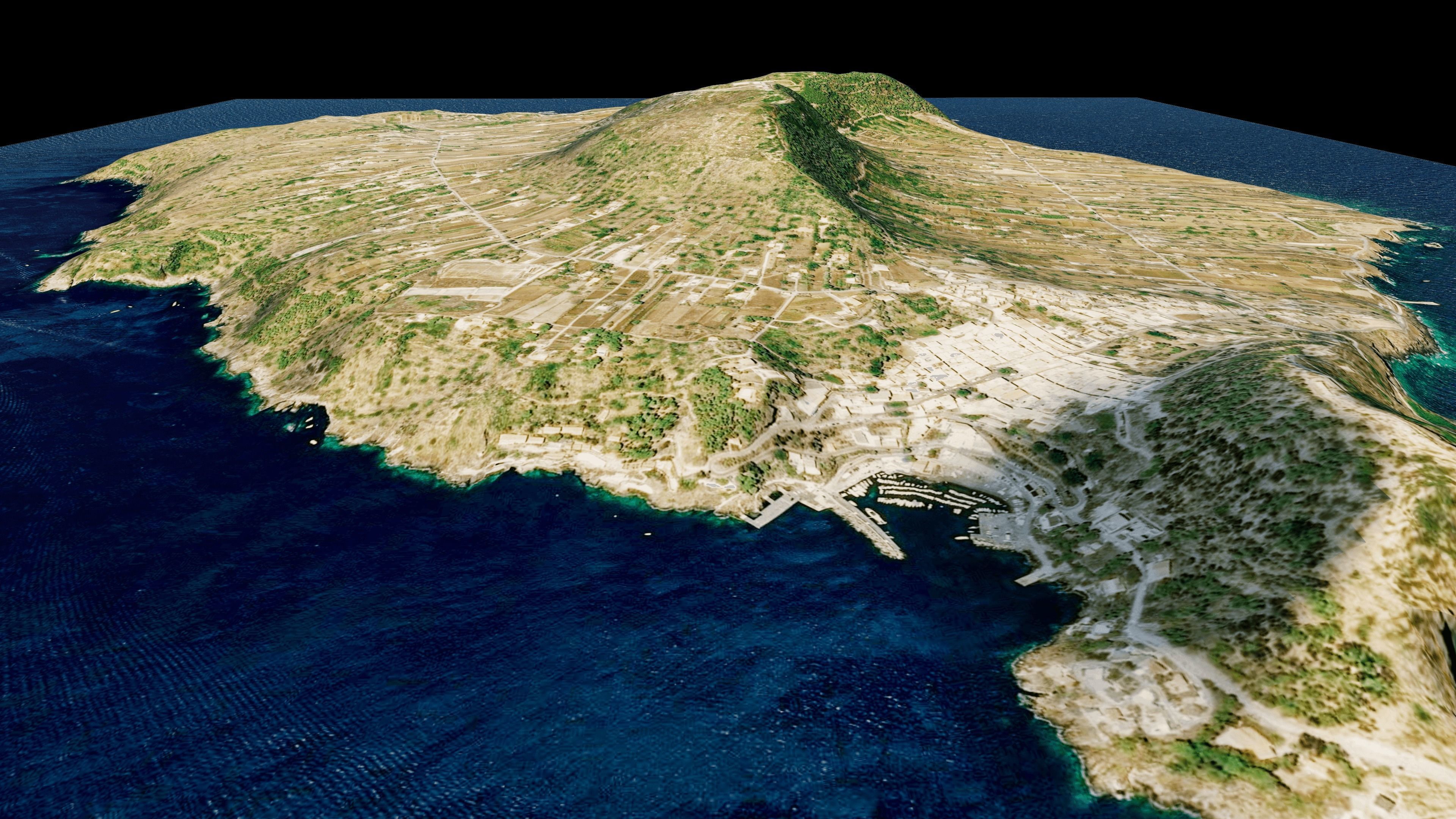 Ustica island full 3d model terrain 3D model_3