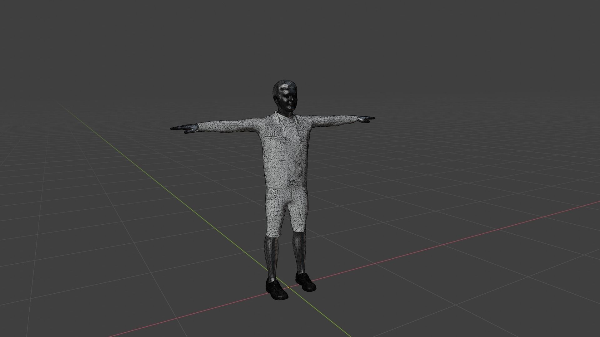 Realistic Character Low-poly 3D model_6