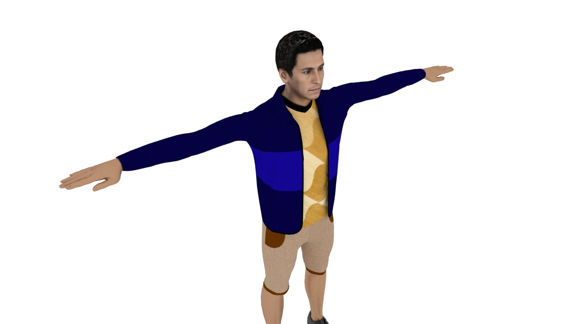 Realistic Character Low-poly 3D model_4