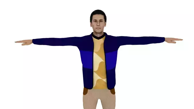 Realistic Character Low-poly 3D model