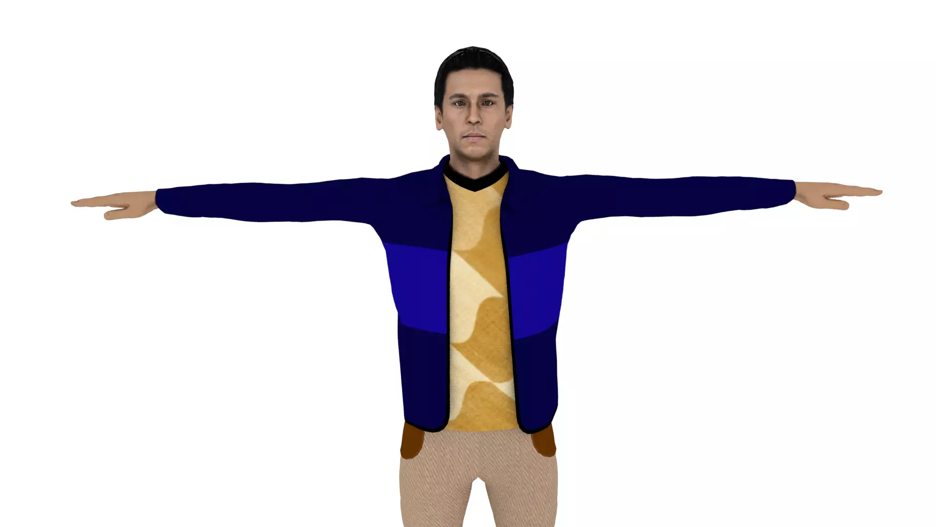 Realistic Character Low-poly 3D model_0