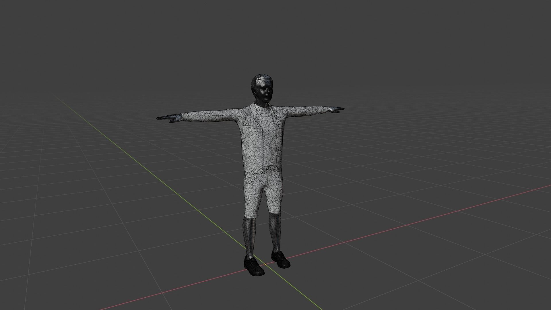 Realistic Character Low-poly 3D model_6