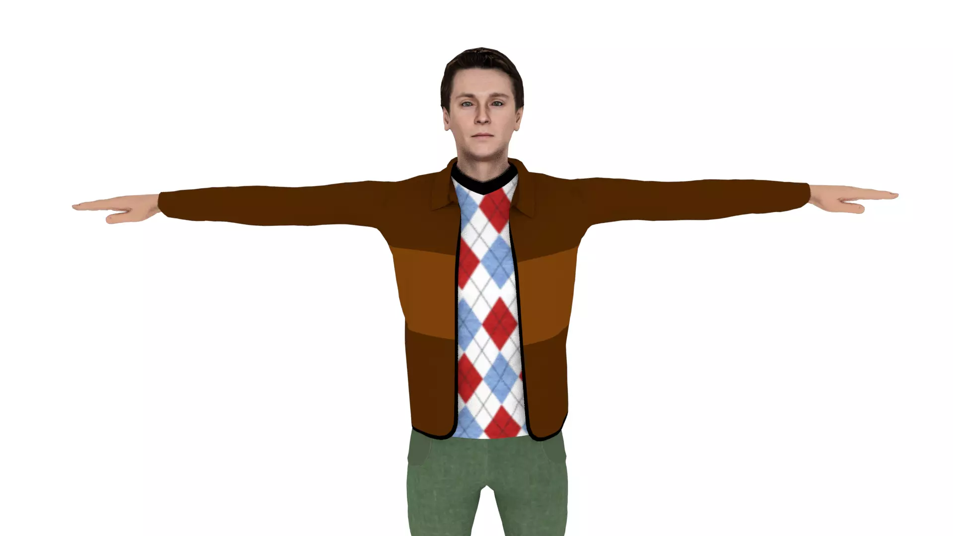 Realistic Character Low-poly 3D model_0