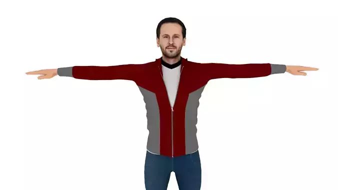 Realistic Character Low-poly 3D model