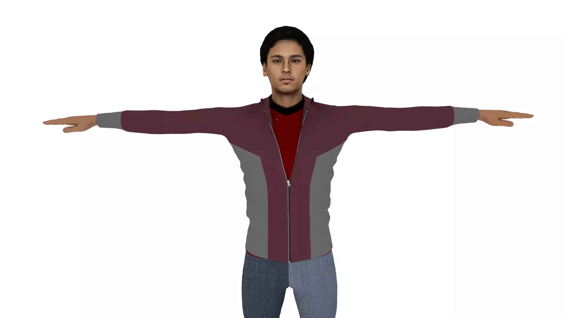 Realistic Character Low-poly 3D model_0
