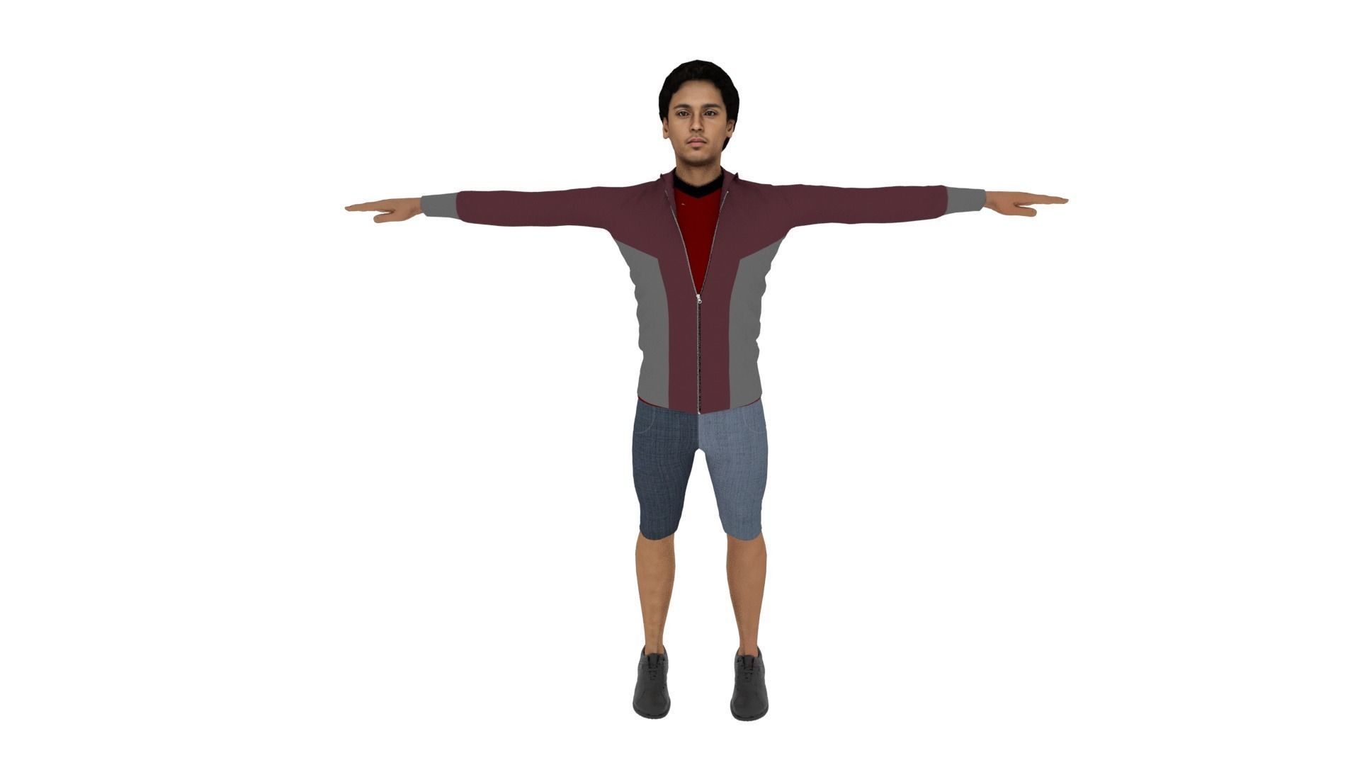 Realistic Character Low-poly 3D model_1