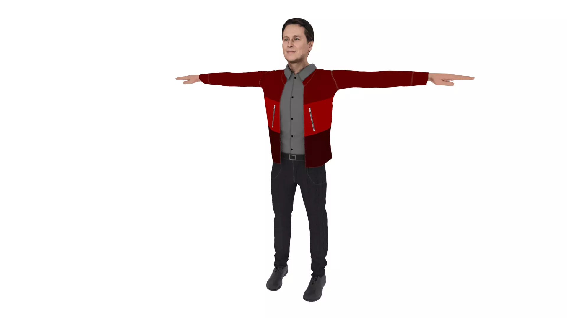 Realistic Character Man Low-poly 3D model_0