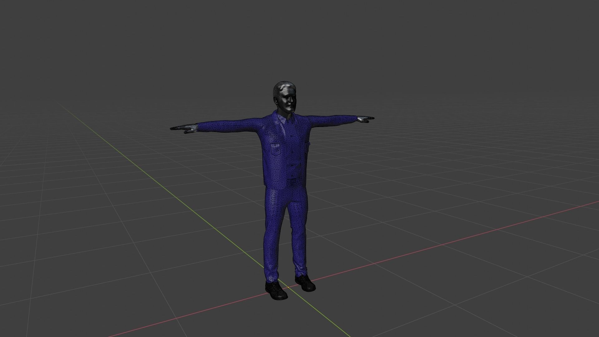 Realistic Character Man Low-poly 3D model_6