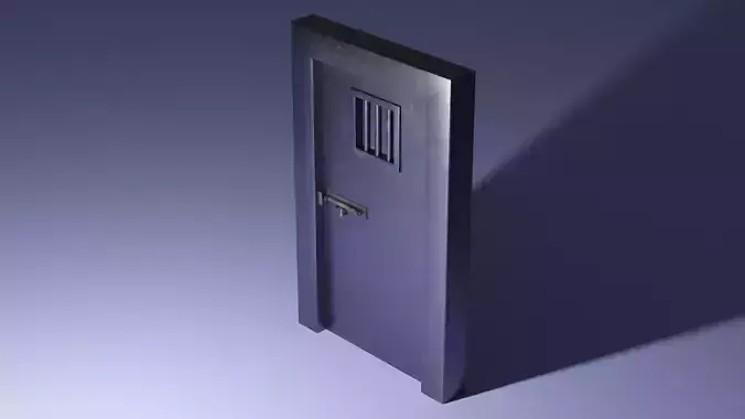 Door Prison Cell Gate  Low-poly PBR