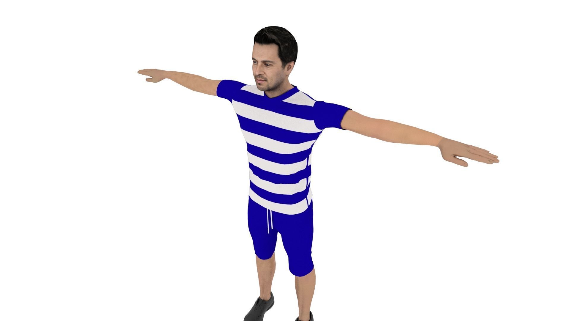 Realistic Character Man Low-poly 3D model_3