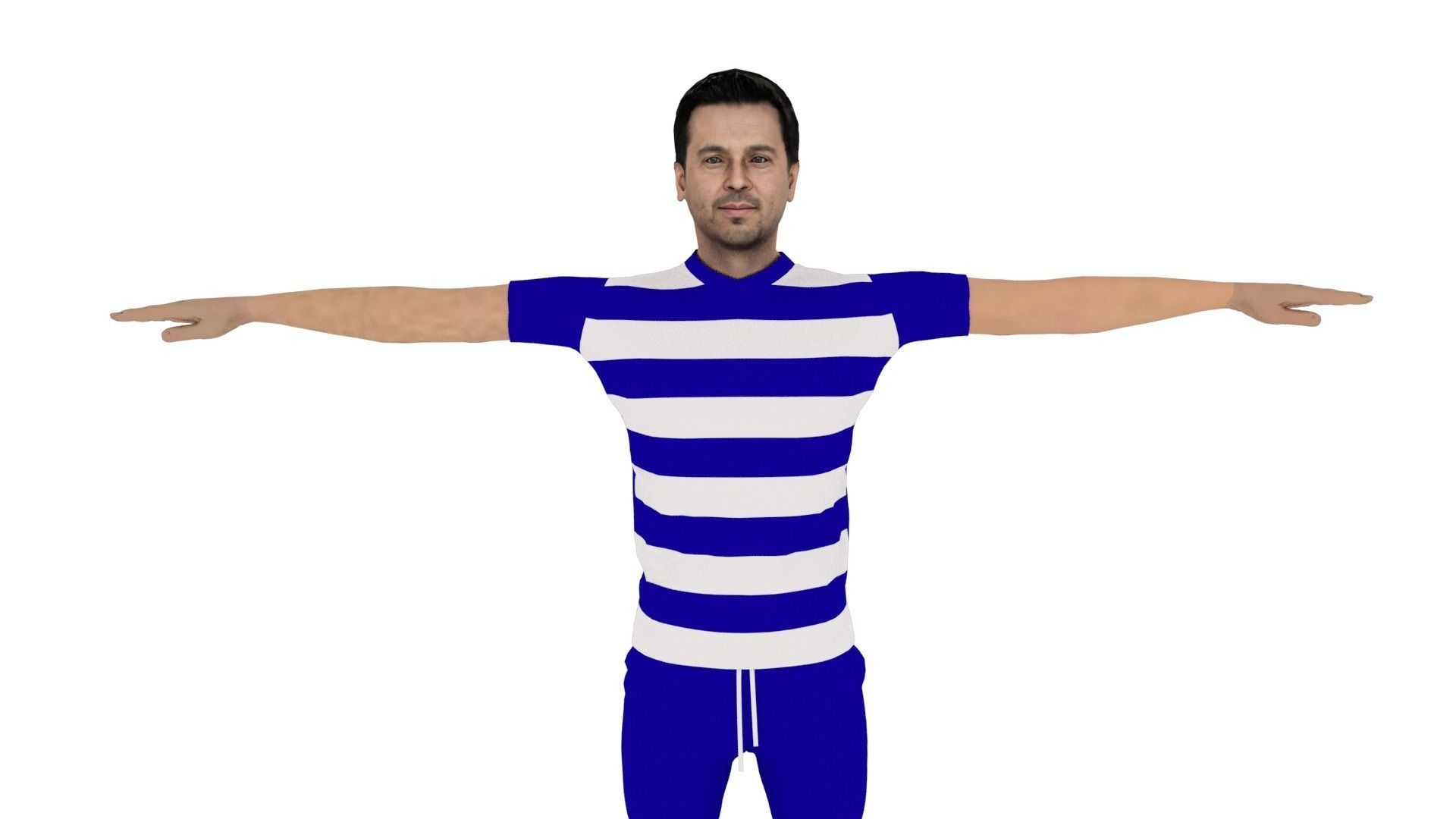 Realistic Character Man Low-poly 3D model_2