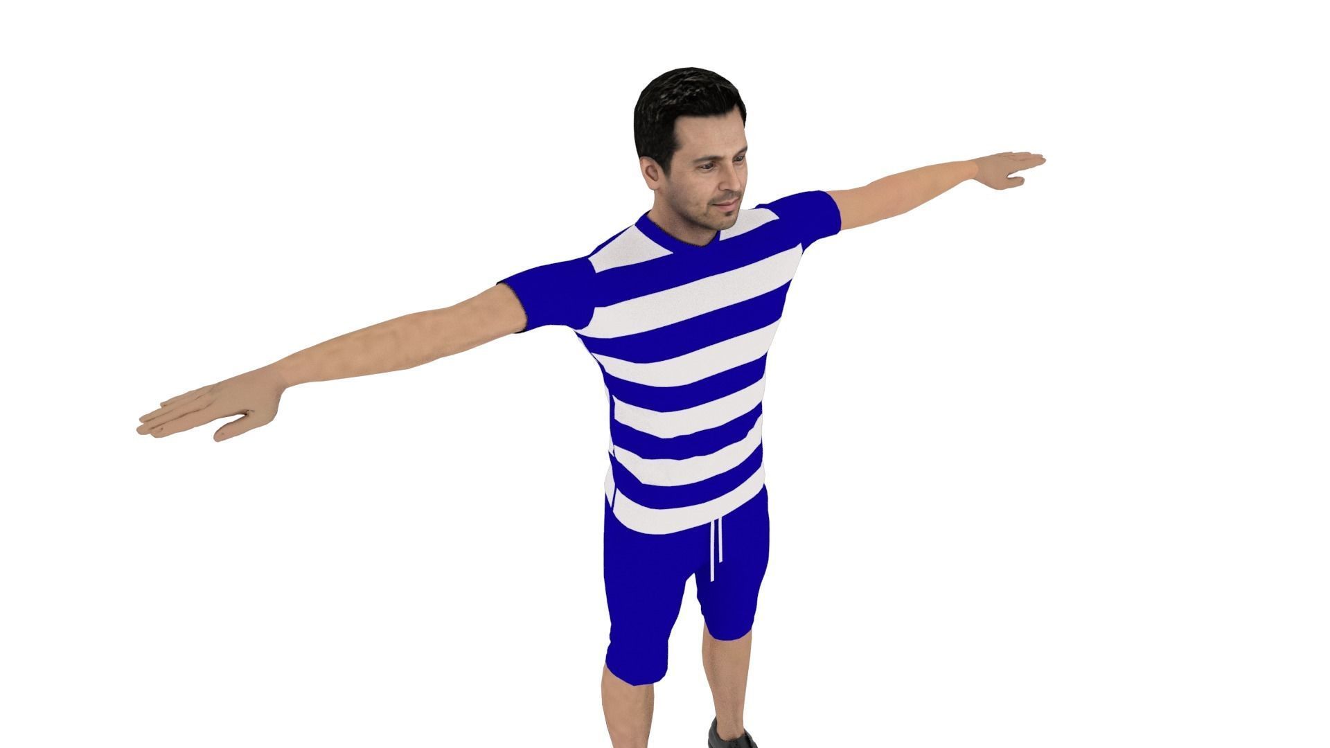 Realistic Character Man Low-poly 3D model_4